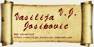 Vasilija Josipović vizit kartica